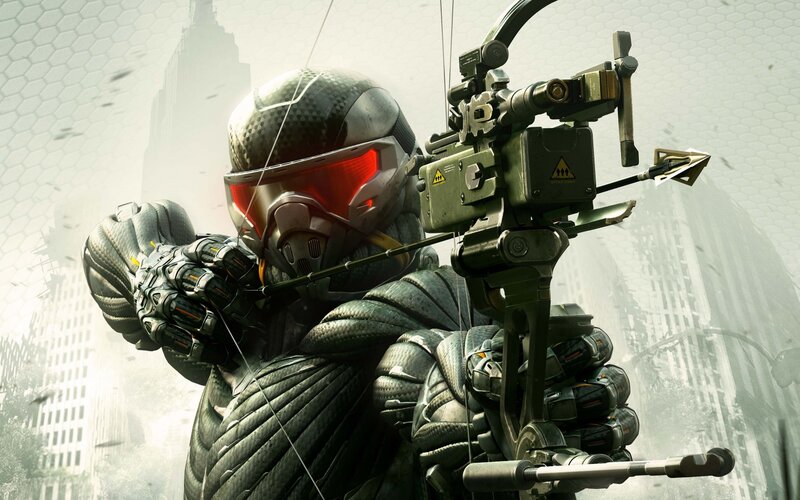 Soldier with Bow — Gray, Dramatic, Digital Art, Helmet