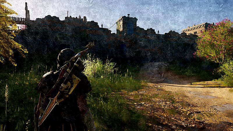 Soldier with Bow — Green, Dramatic, Afternoon