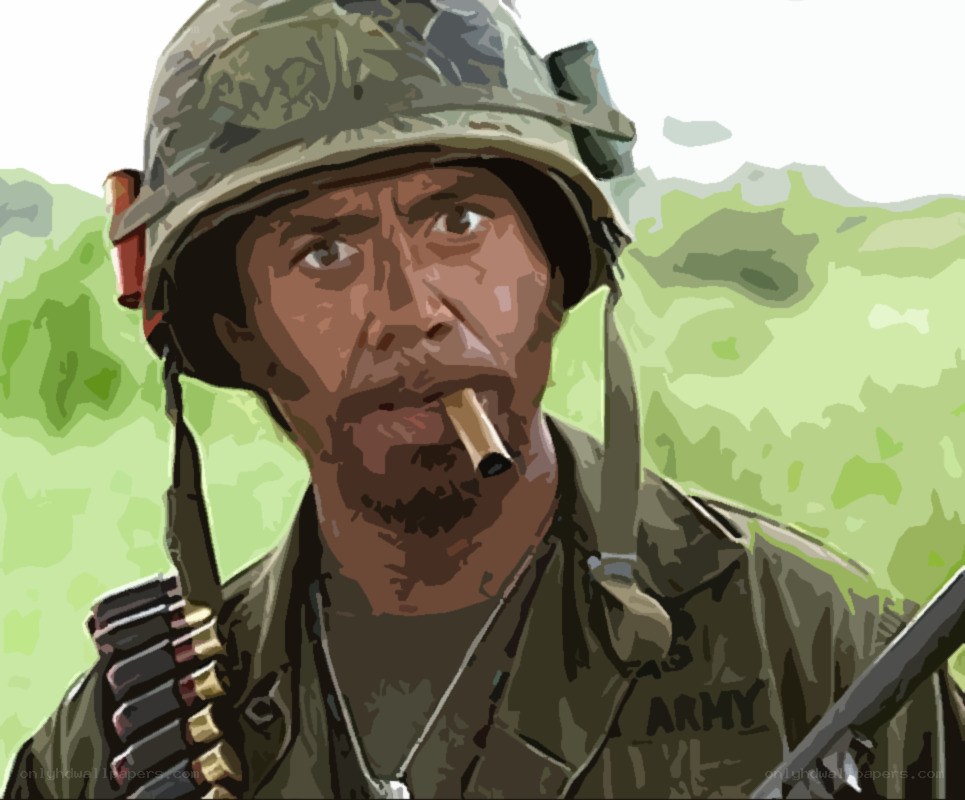 soldier with cigarette