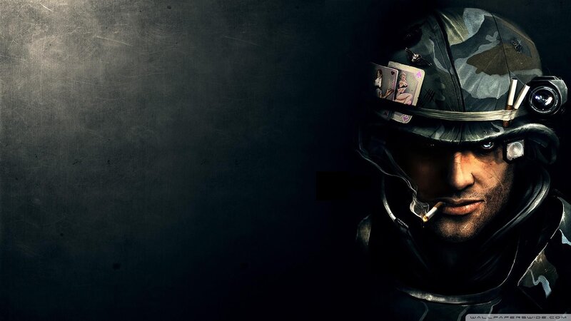 Soldier with Cigarette — Black