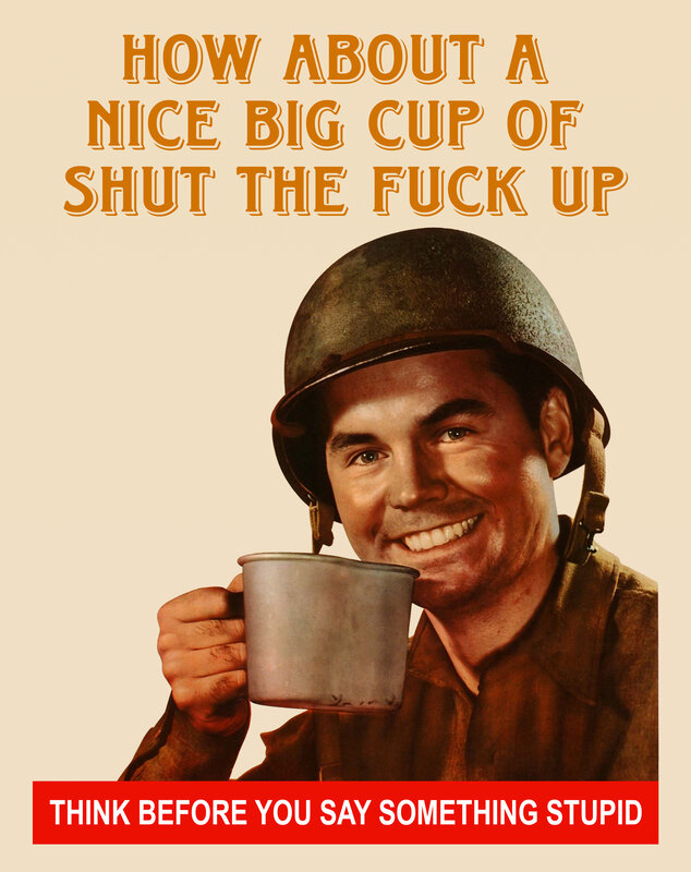 soldier with cup meme