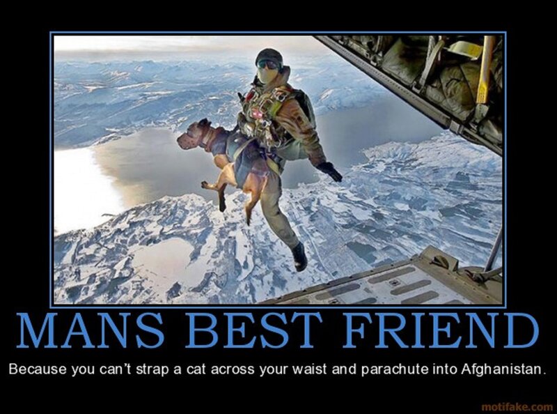 Soldier with Dog — Blue