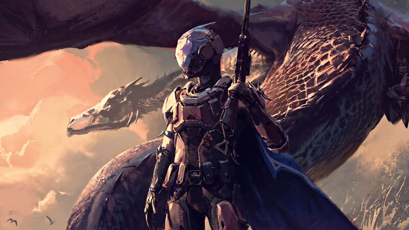 Soldier with Dragon — Brown