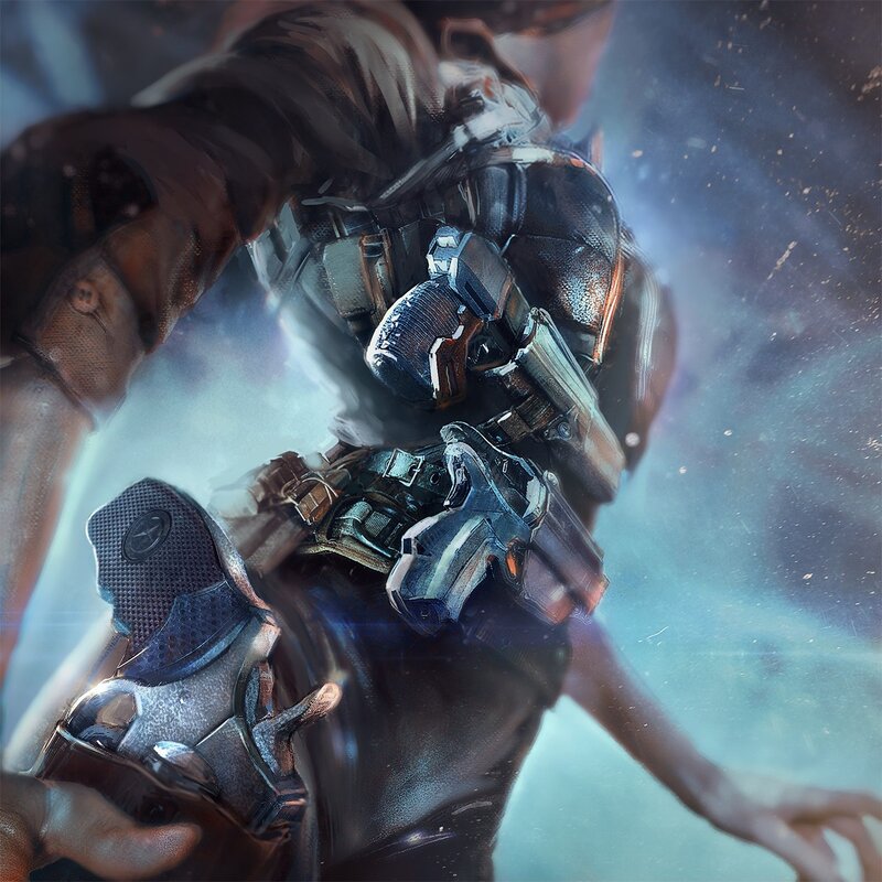 Soldier with Dual Pistols — Blue