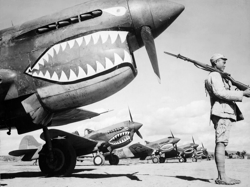 Soldier with fighter planes