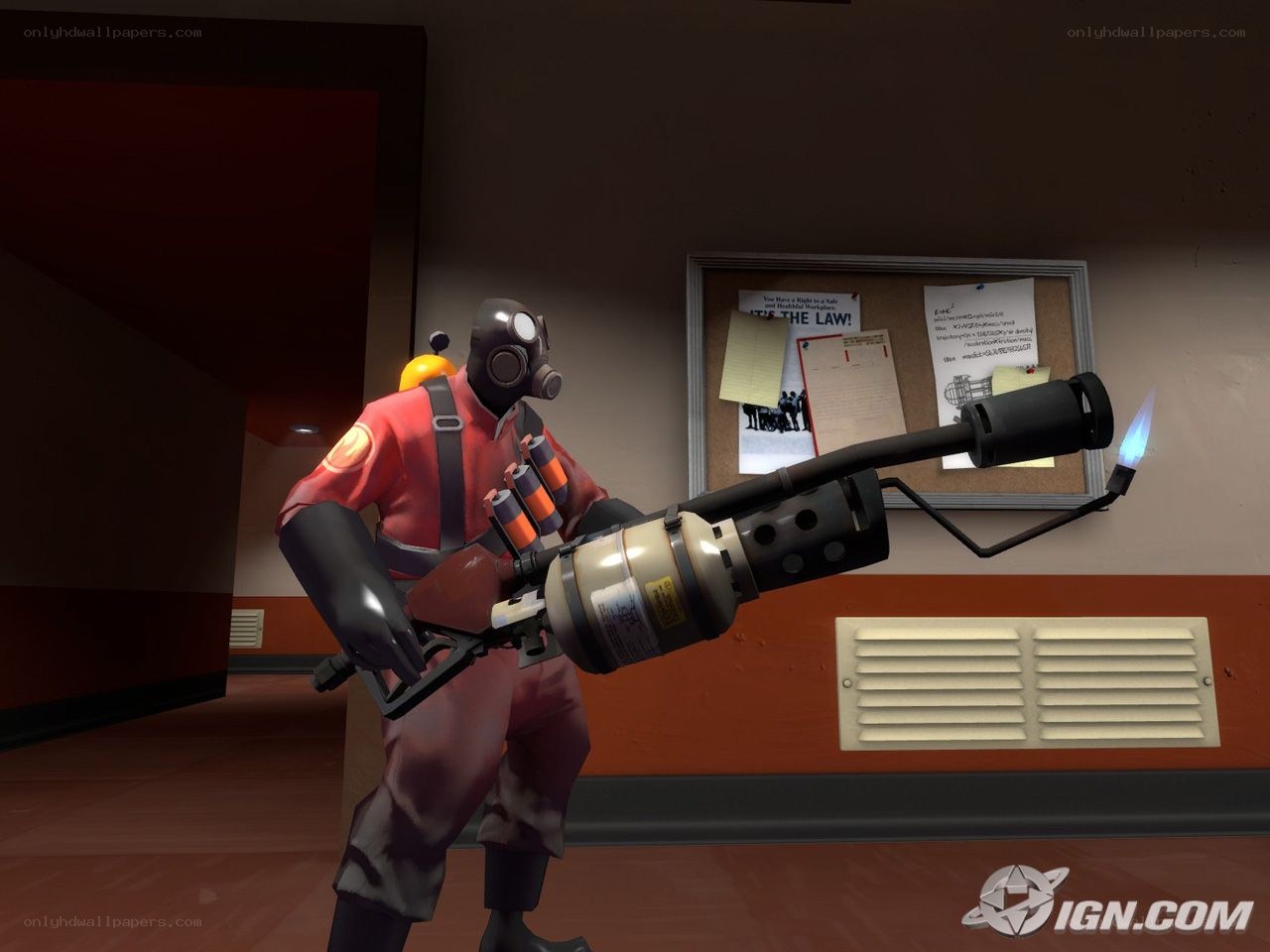 soldier with flamethrower