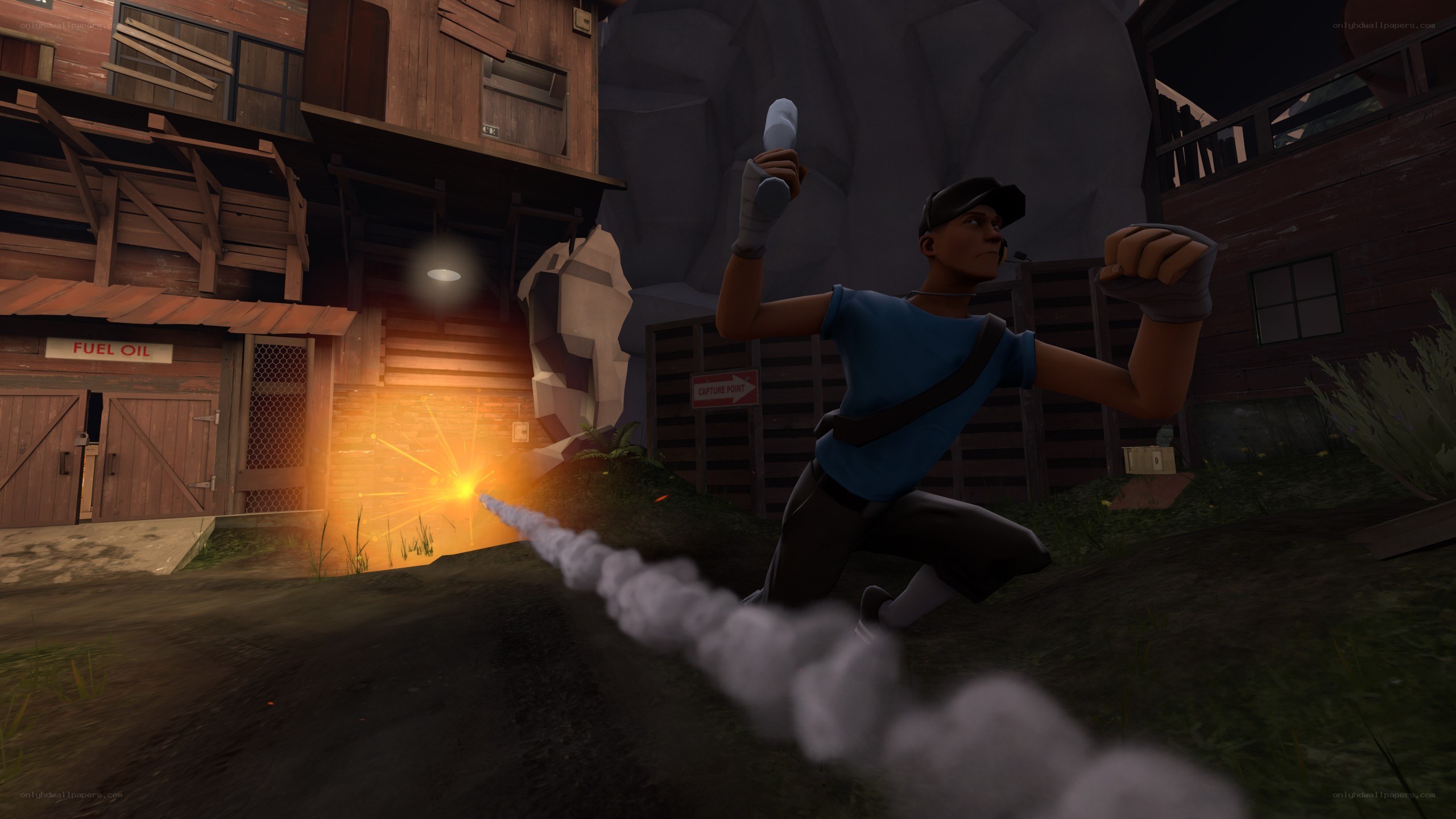 Soldier with flare in game