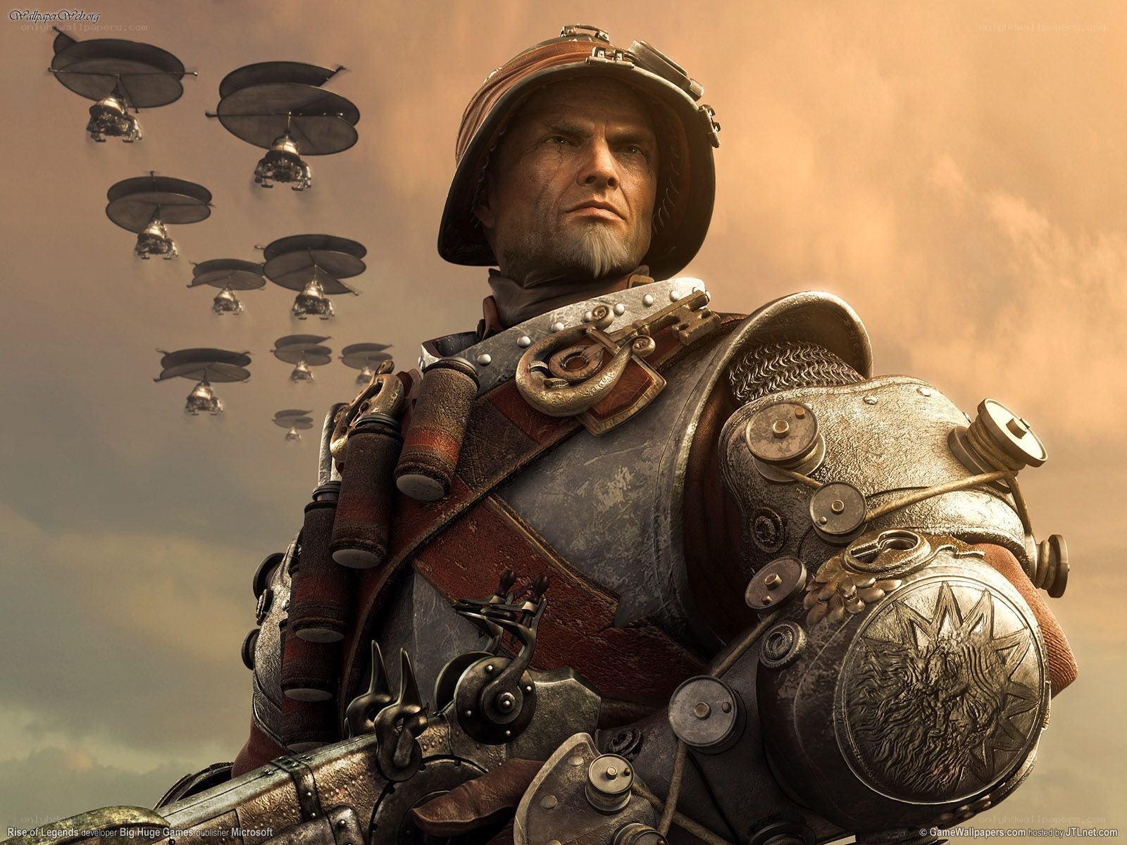 soldier with flying machines