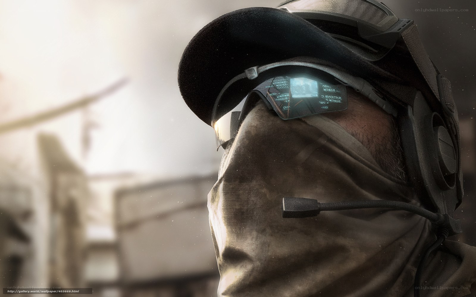 soldier with futuristic goggles