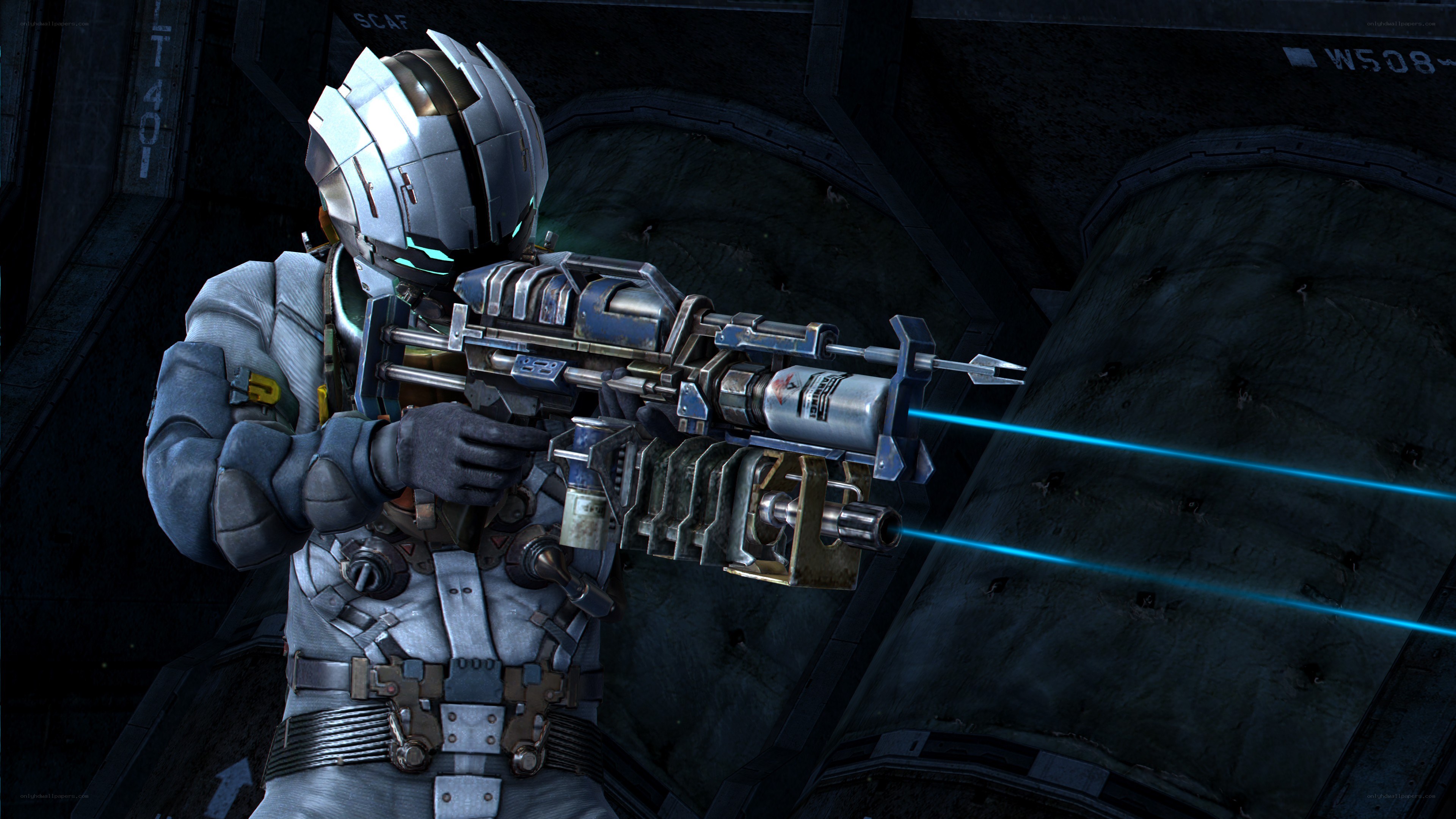 soldier with futuristic weapon
