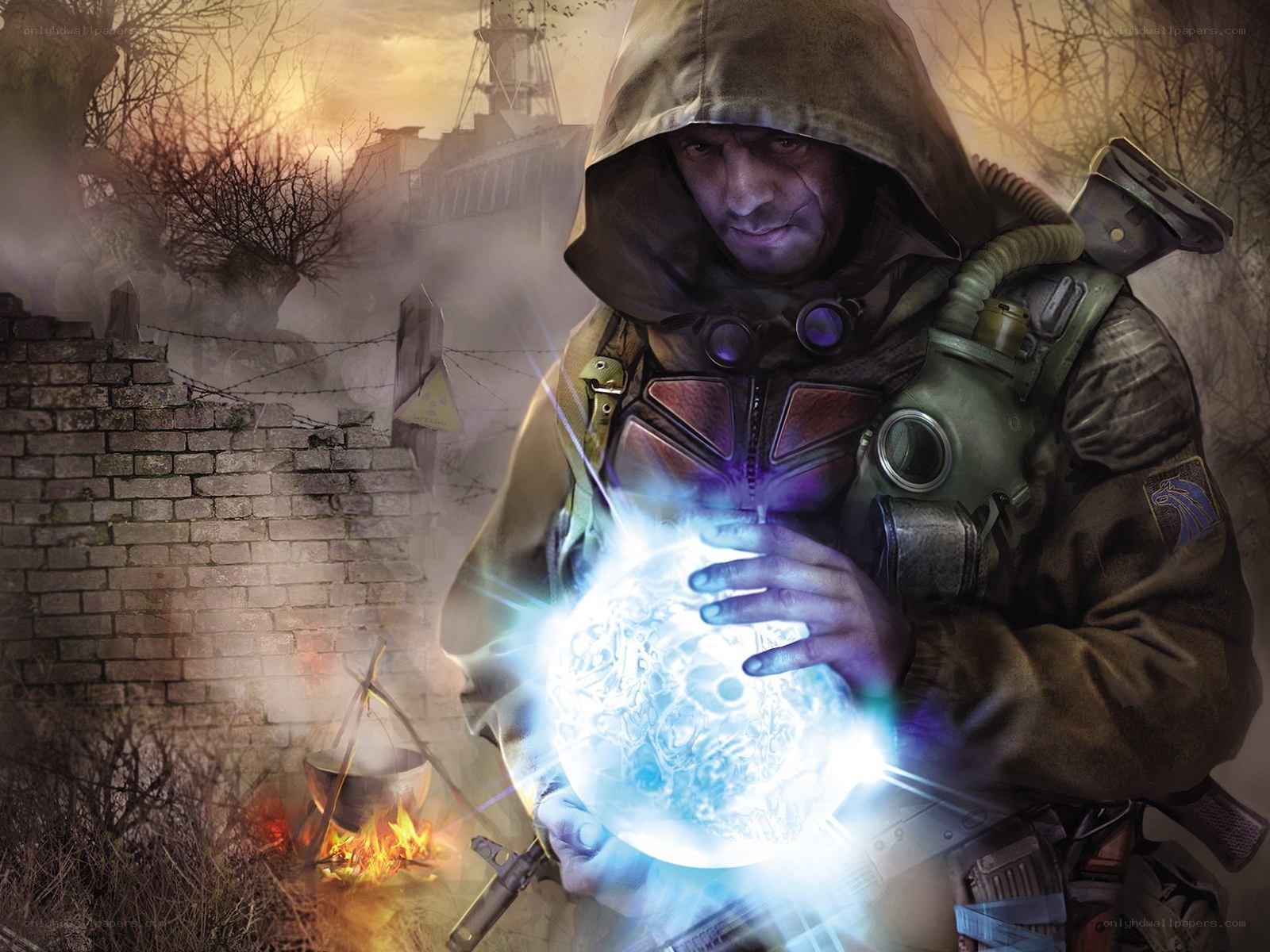soldier with glowing orb