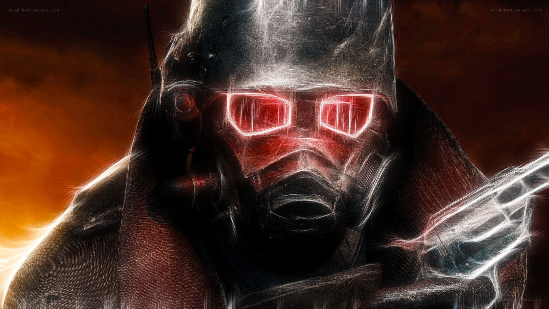 soldier with glowing red eyes