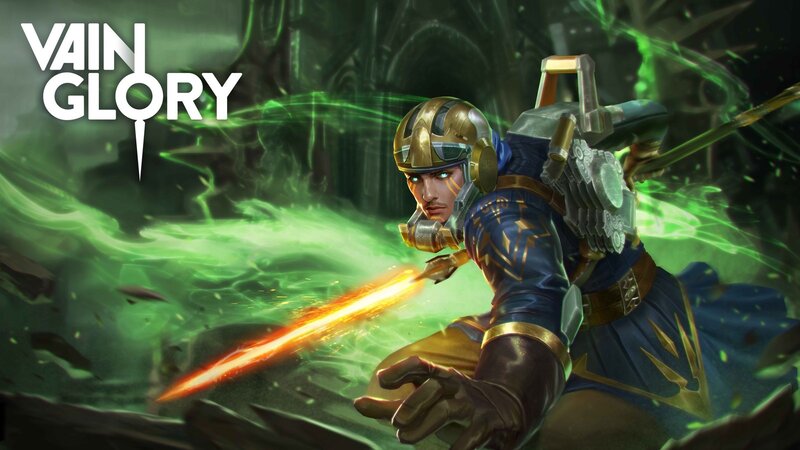 Soldier with Glowing Sword — Green, Dramatic