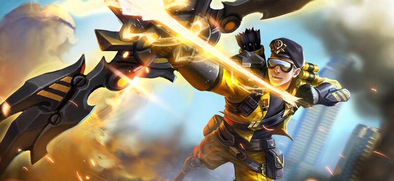 Soldier with Glowing Sword — Yellow