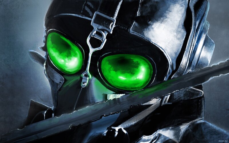 soldier with green goggles