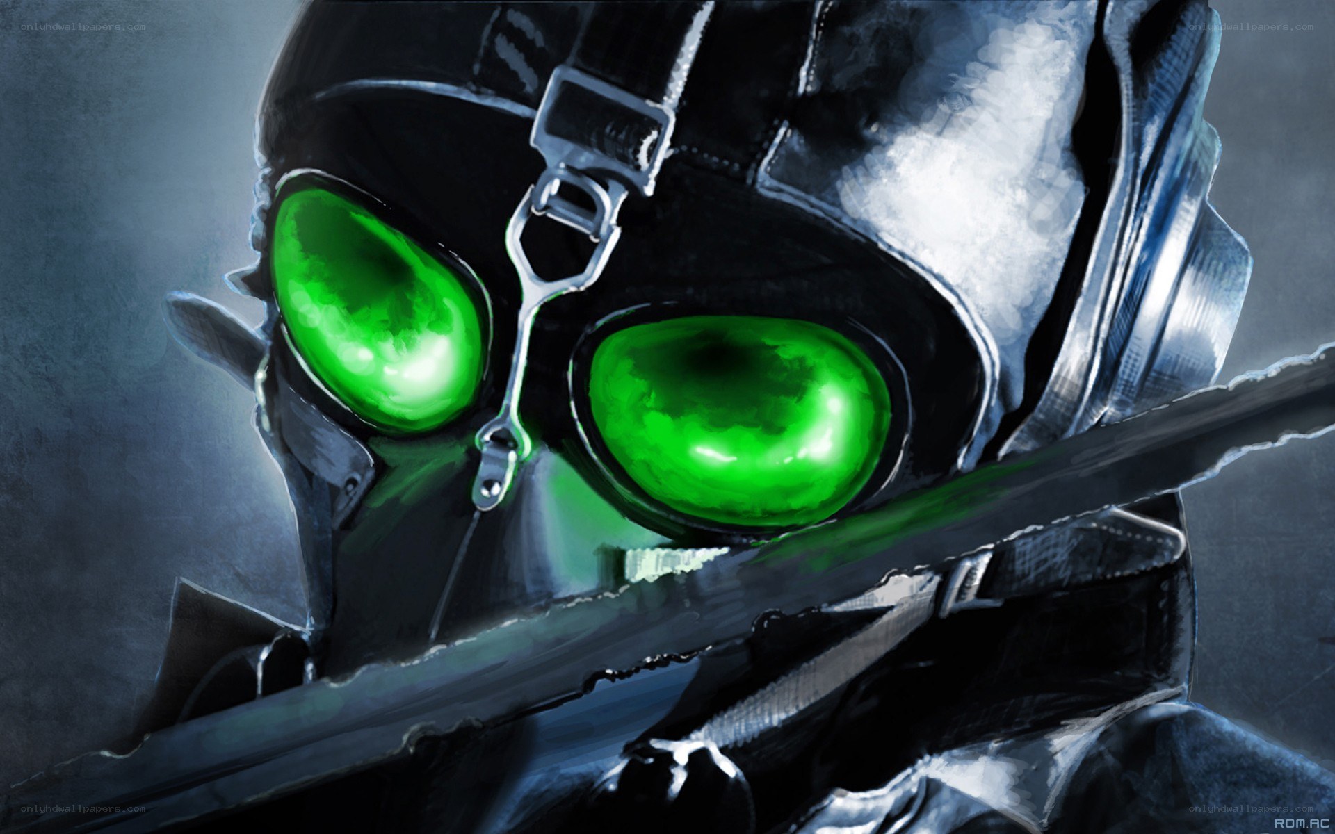soldier with green goggles