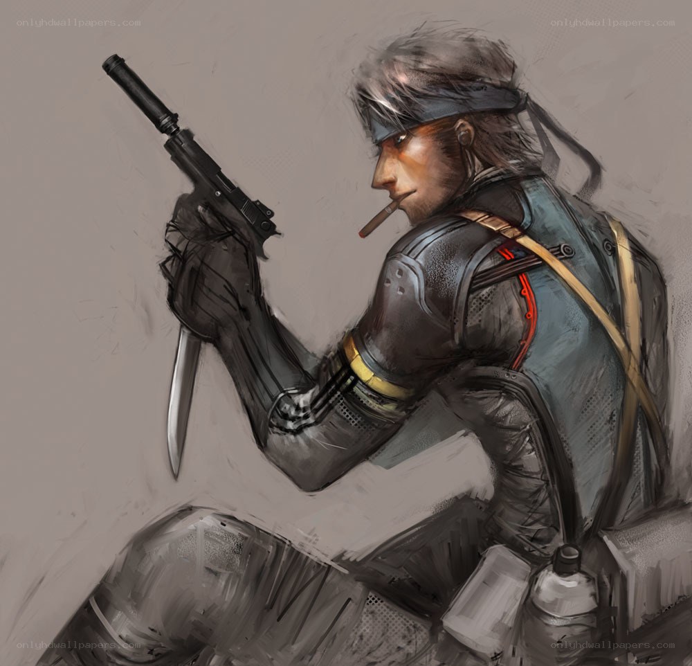 soldier with gun and cigarette