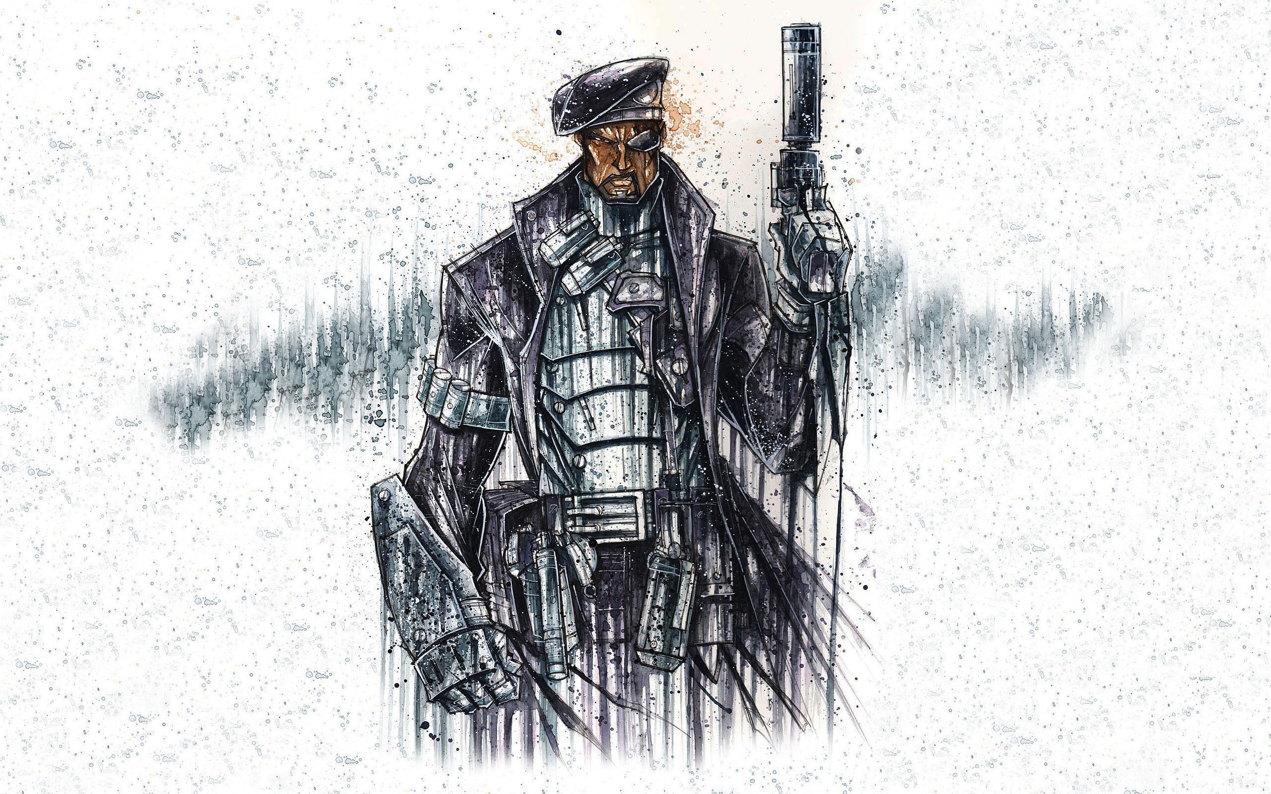 soldier with gun illustration