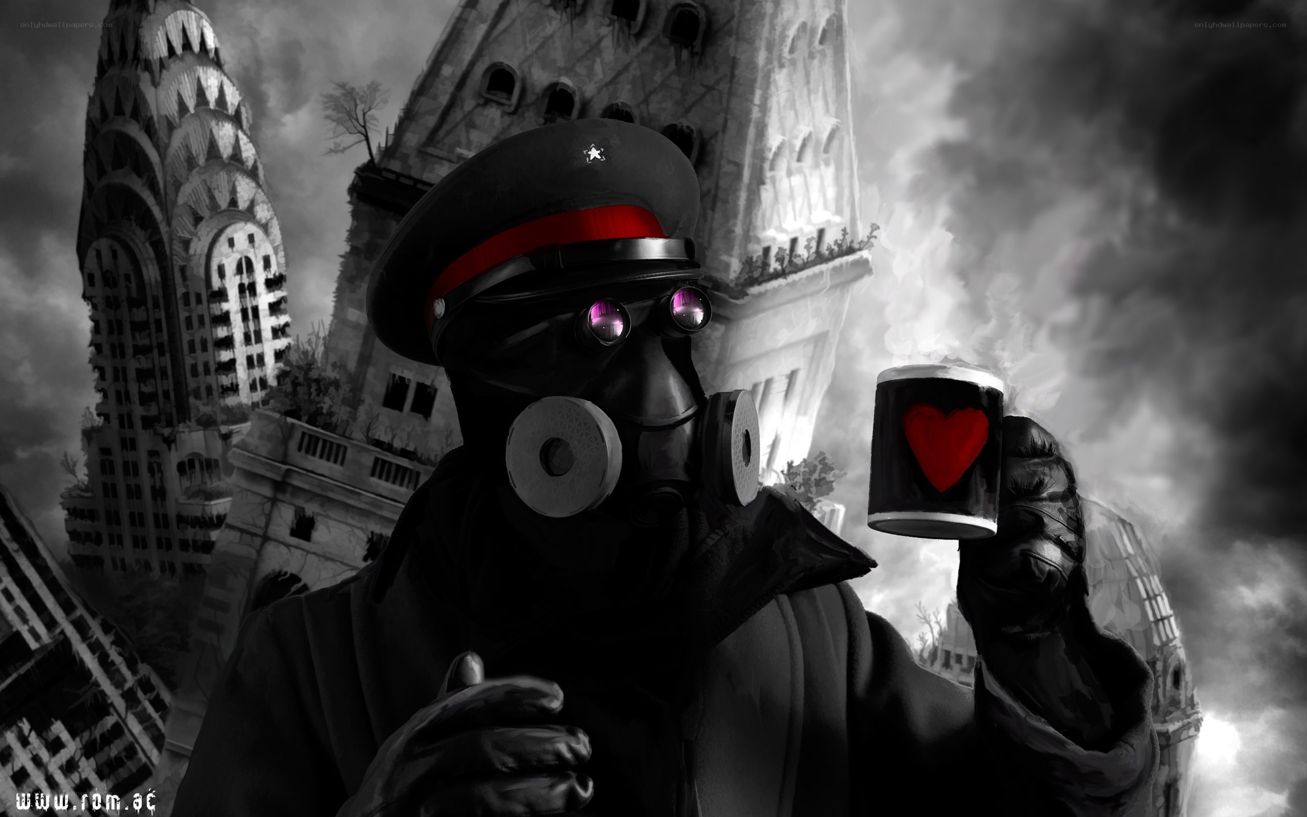 soldier with heart mug