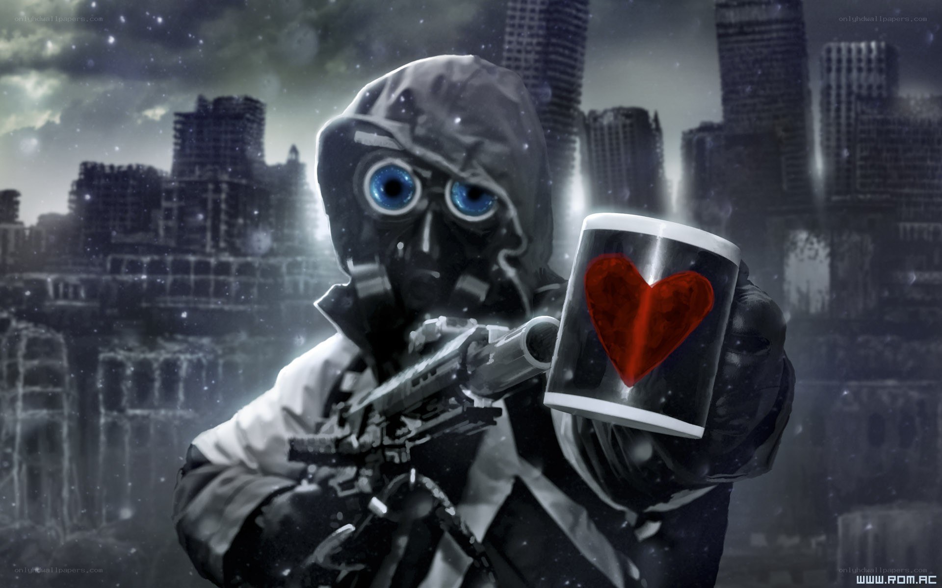 soldier with heart mug