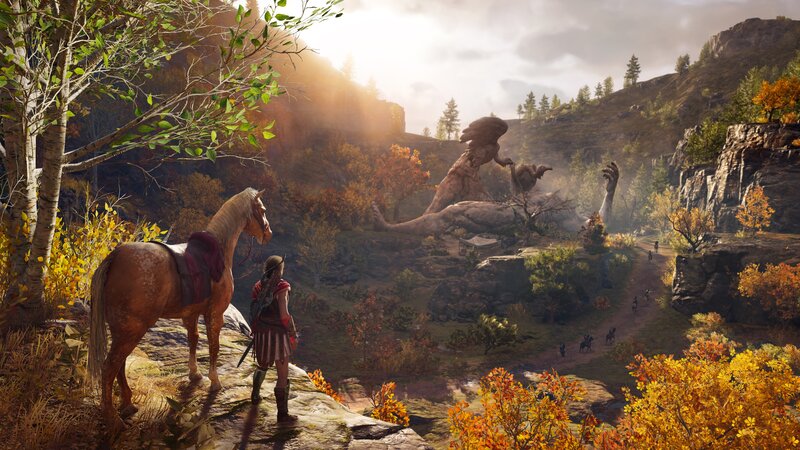 Soldier with Horse on Cliff