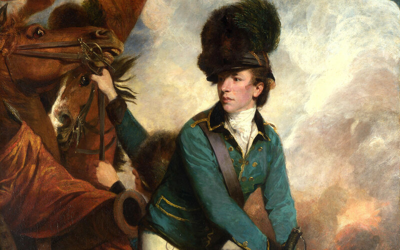 Soldier with horse portrait