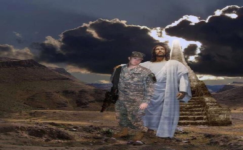Soldier with Jesus Figure