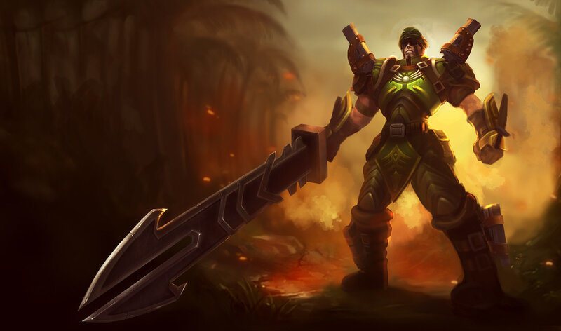 Soldier with Large Sword — Green