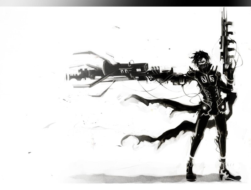 Soldier with Large Weapon — Black