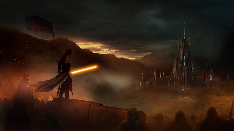 Soldier with Lightsaber — Orange