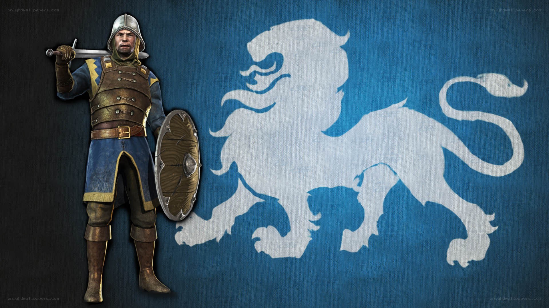 soldier with lion emblem