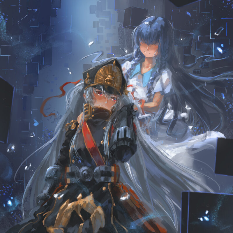Soldier with Long White Hair