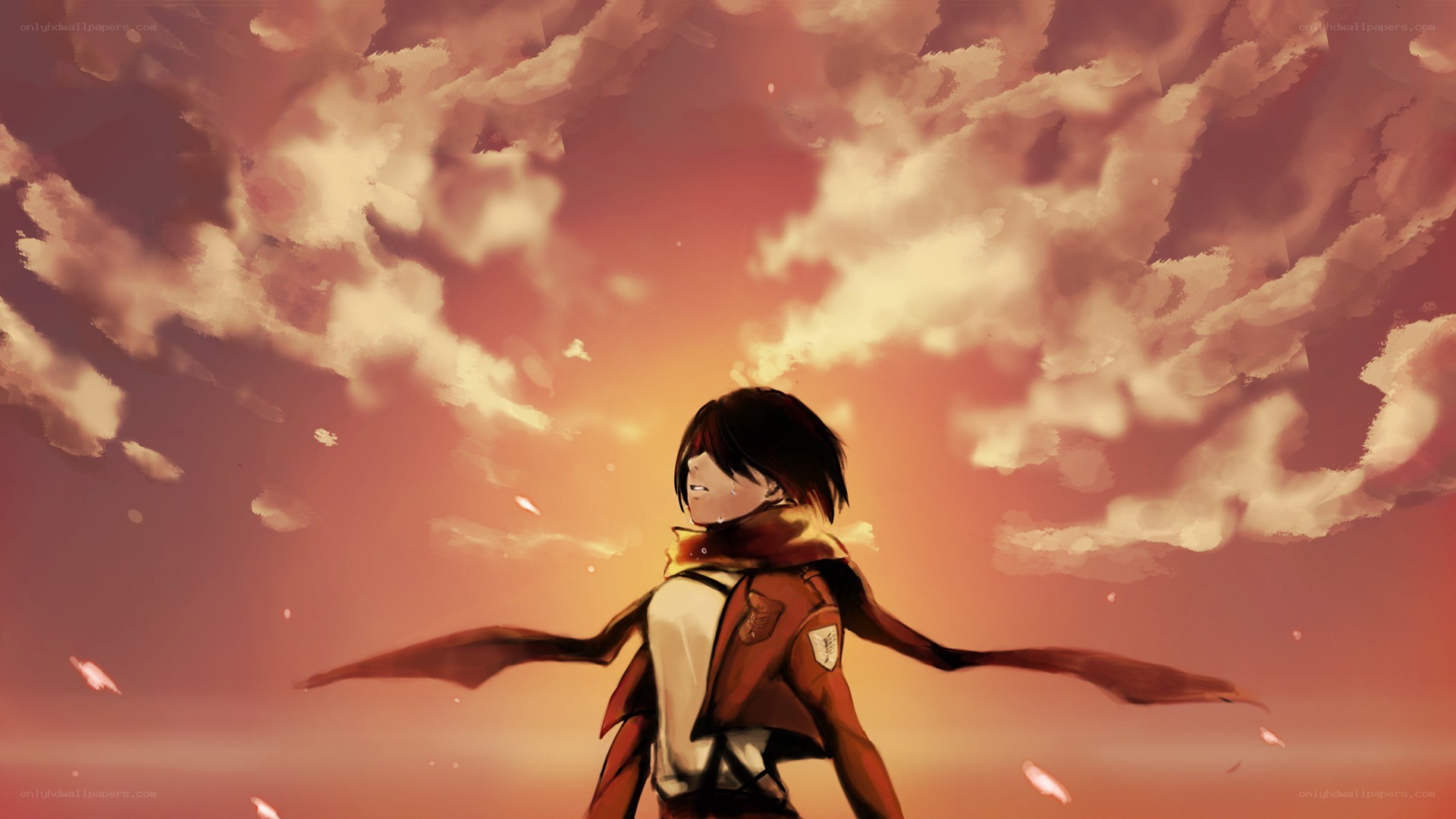 soldier with outstretched arms