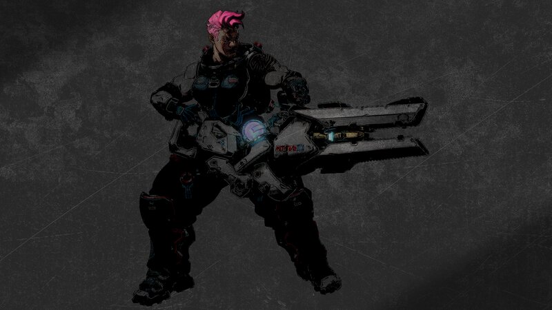 Soldier with Pink Hair