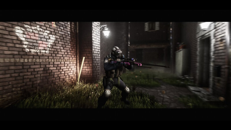 Soldier with Rifle — Black, Dark
