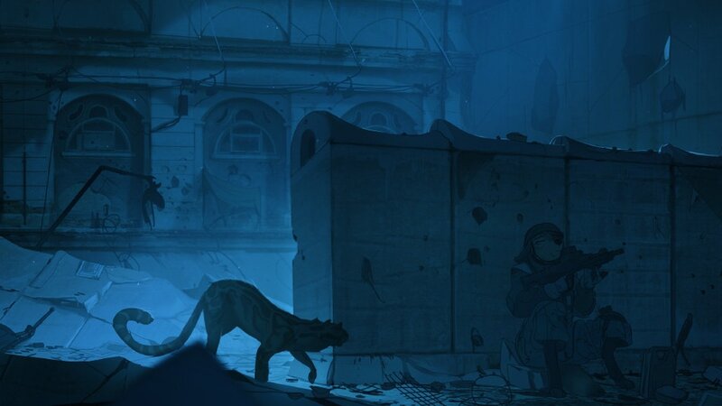 Soldier with Rifle — Blue, Dark