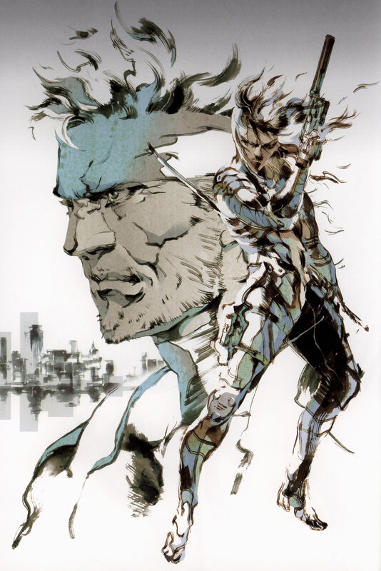 Soldier with Rifle — Blue, Dramatic, Manga