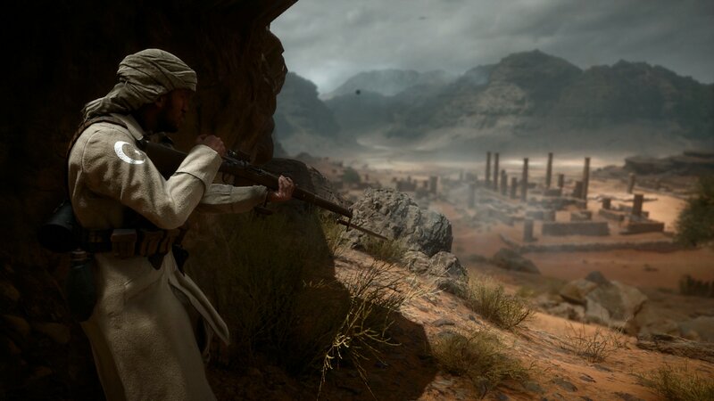 Soldier with Rifle — Brown, Dramatic, Afternoon, 3d Render
