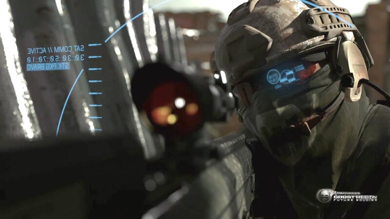 Soldier with Rifle — Gray, Tense, 3d Render, Helmet