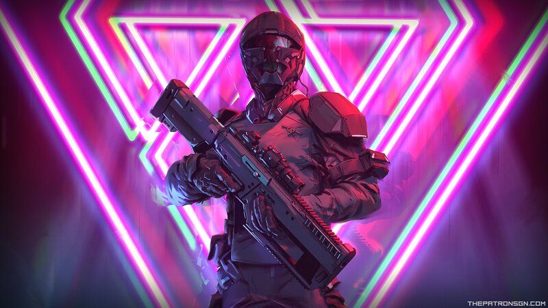 Soldier with Rifle — Pink