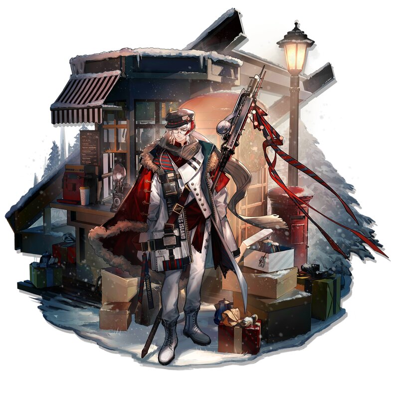 Soldier with Rifle — White, Festive