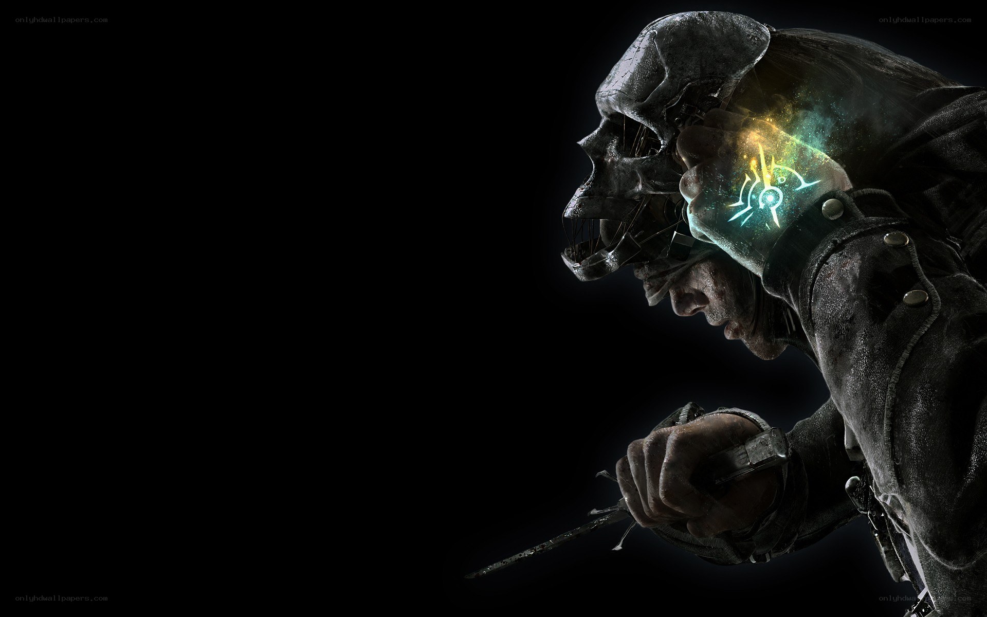 soldier with skull helmet