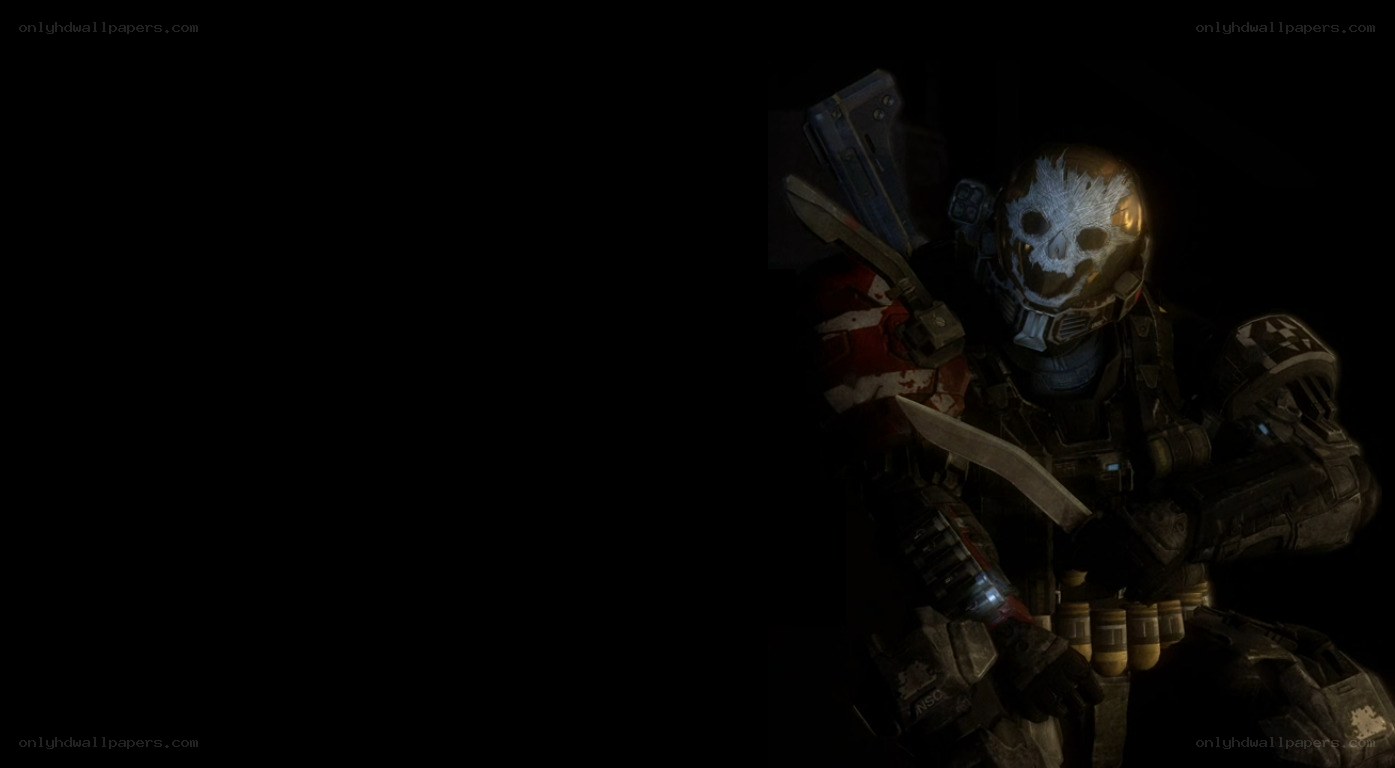 soldier with skull helmet