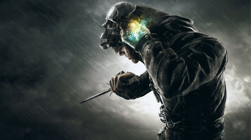 Soldier with Skull Mask — Black, Dramatic, Night, Digital Art, Rain