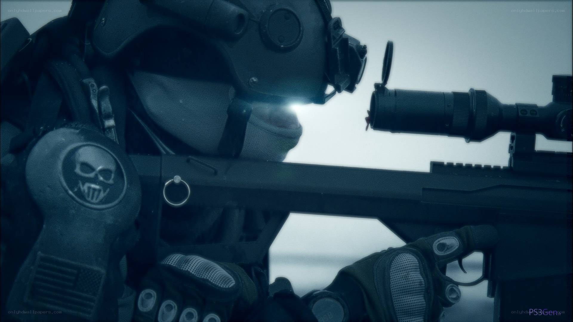 soldier with sniper rifle