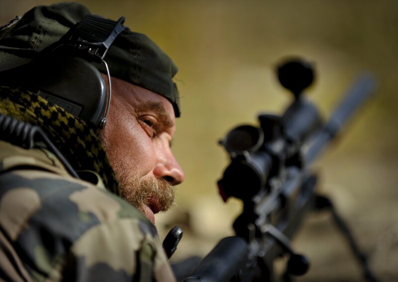 soldier with sniper rifle