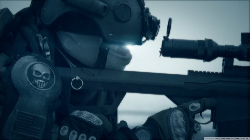 Soldier with Sniper Rifle — Blue