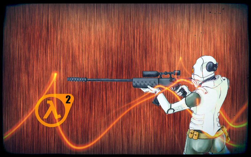 Soldier with Sniper Rifle — Brown, Dramatic, Digital Art, Sniper Rifle