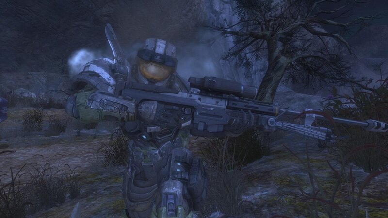 Soldier with Sniper Rifle — Gray, Tense, Night