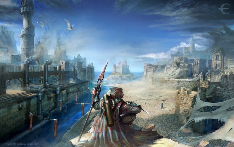 Soldier with Spear on Wall